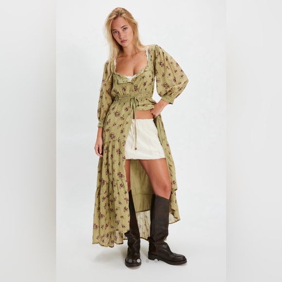 Free People Dresses & Skirts - Morning Meadows Long-Sleeve Maxi Dress